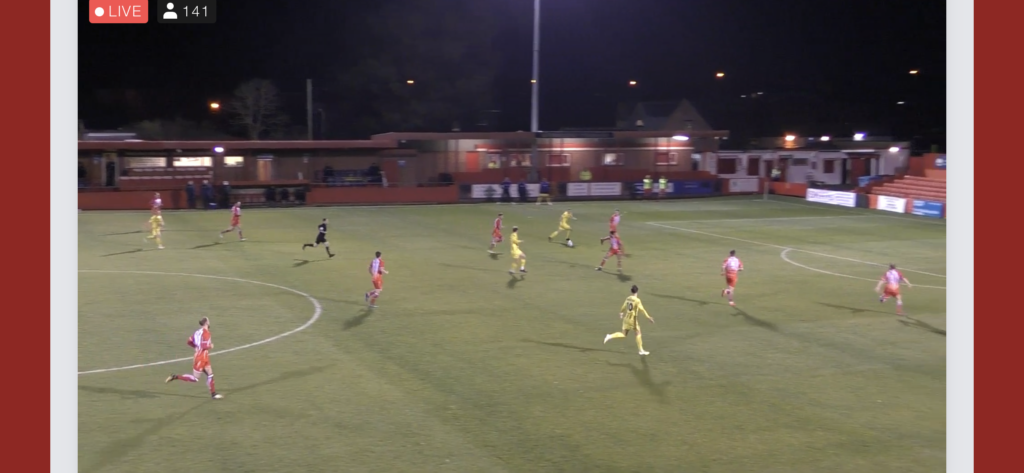 Screen capture of Alfreton Town Livestream