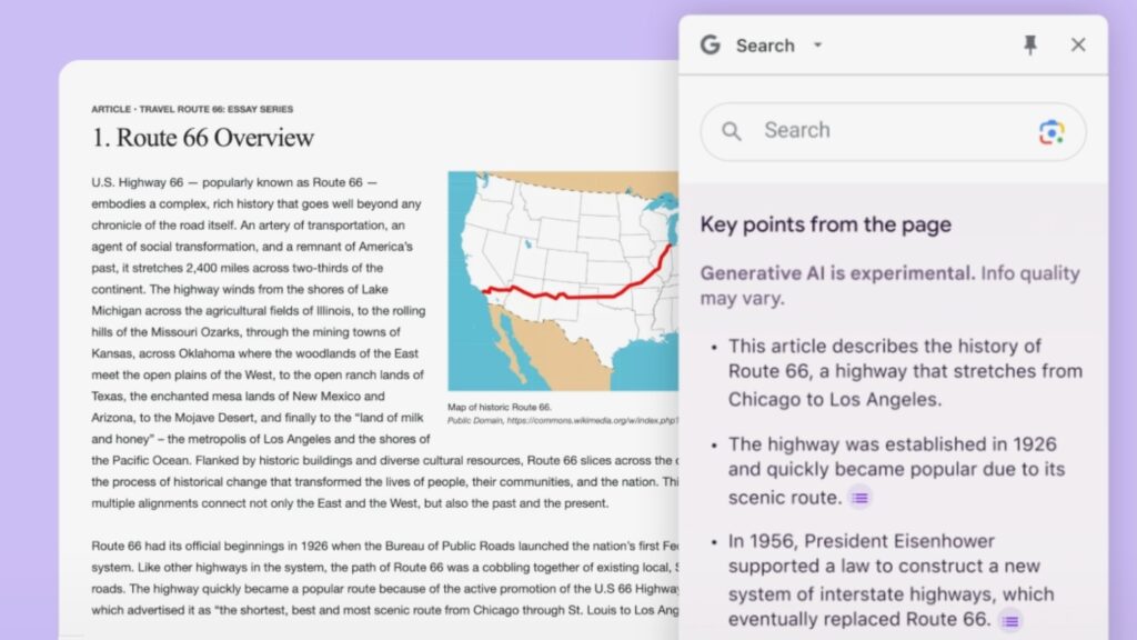 google tests using ai to sum up entire web pages on chrome trb9