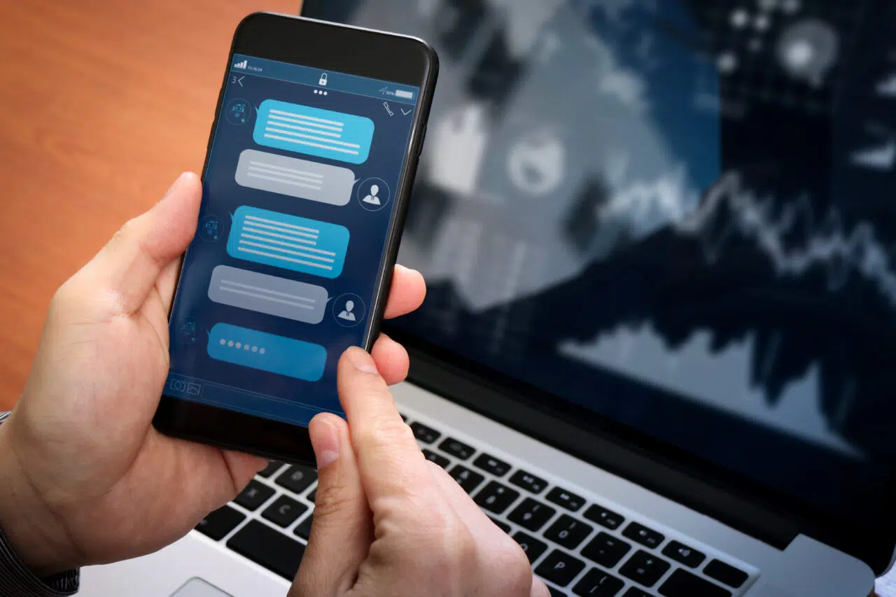 Chatbot,Conversation,With,Smartphone,Screen,App,Interface,And,Artificial,Intelligence